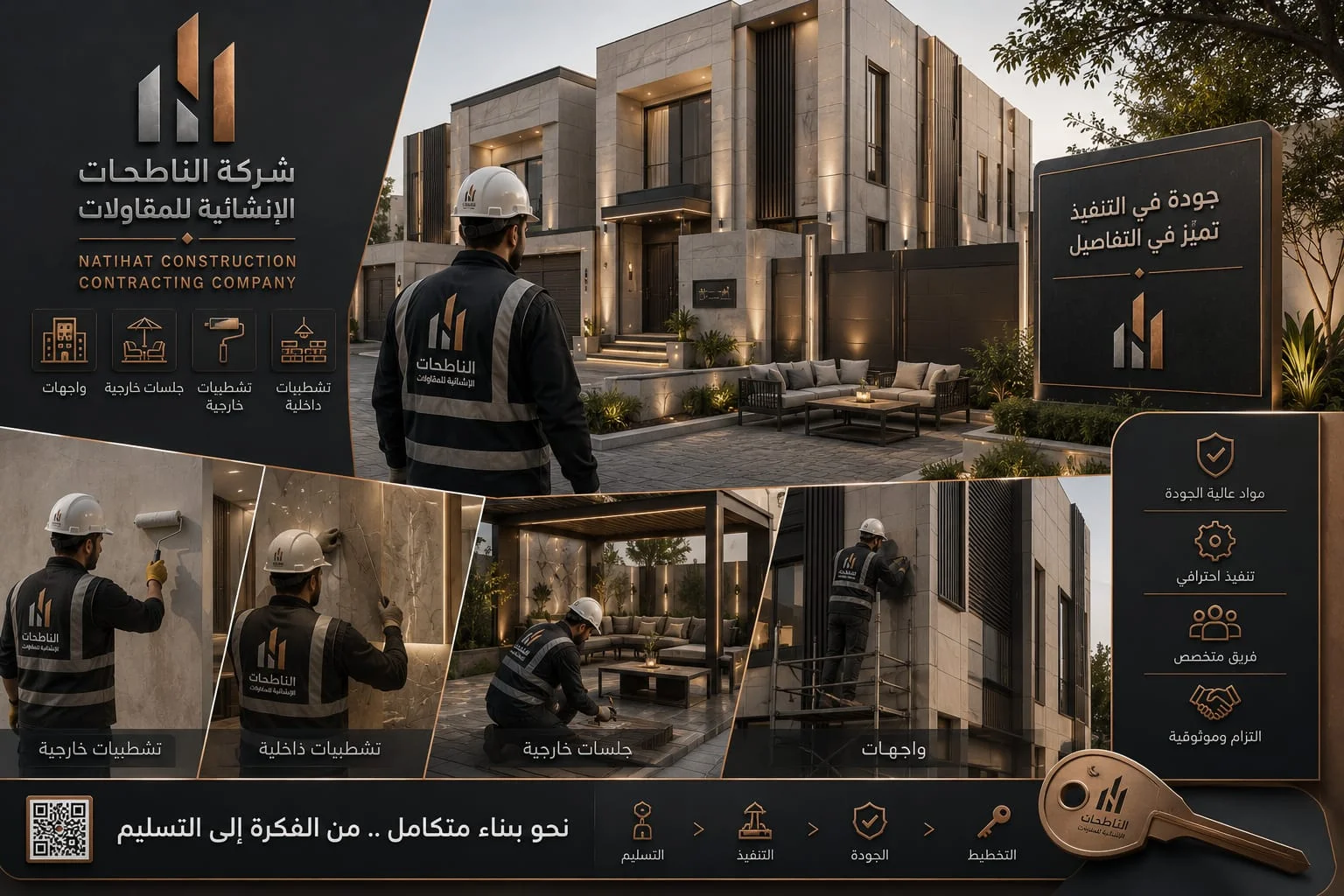 التشطيبات الداخلية والخارجية في الرياض | شركة الناطحات الإنشائية للمقاولات