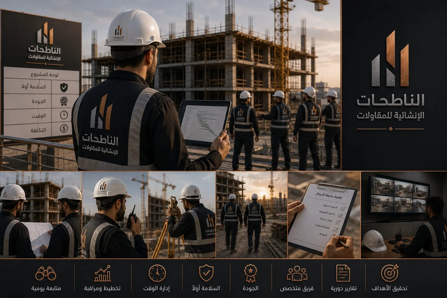 خدمات إدارة المواقع في الرياض | شركة الناطحات الإنشائية للمقاولات العامة